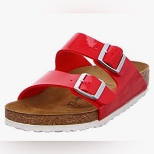 Birkenstock Arizona Birko Flor Red Womens Sandals 38/7.5